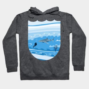 Big shark - abstract art Hoodie